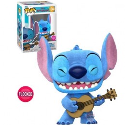 Funko Funko Pop N°1044 Disney Lilo et Stitch - Stitch with Ukulele Flocked Exclusive Vinyl Figure