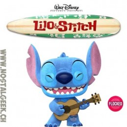 Funko Funko Pop N°1044 Disney Lilo et Stitch - Stitch with Ukulele Flocked Exclusive Vinyl Figure