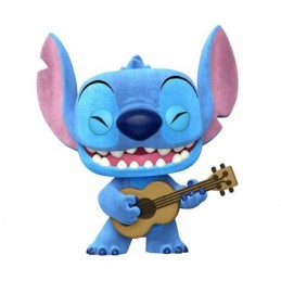 Funko Funko Pop N°1044 Disney Lilo et Stitch - Stitch with Ukulele Flocked Exclusive Vinyl Figure