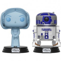 Funko Pop SDCC 2017 Star Wars Holographic Princess Leia & R2-D2 Vaulted Vinyl Figur