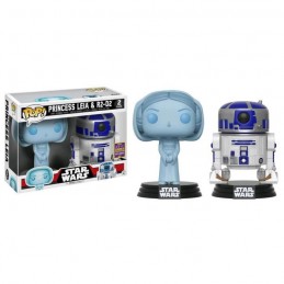 Funko Pop SDCC 2017 Star Wars Holographic Princess Leia & R2-D2 Vaulted Vinyl Figur