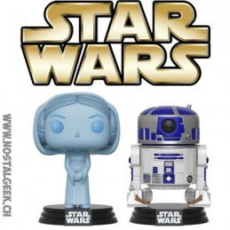 Funko Pop SDCC 2017 Star Wars Holographic Princess Leia & R2-D2 Vaulted Vinyl Figur