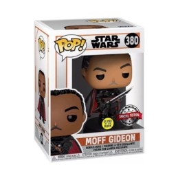 Funko Funko Pop Tees N°380 Star Wars: The Mandalorian T-shirt Taille L + Moff Gideon Phosphorescent Edition Limitée