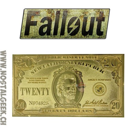 Fallout: New Vegas NCR $20 Bill 24 K Gold Plated Limited Edition