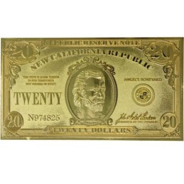 Fallout: New Vegas Billet de 20$ plaqué or 24k Édition limitée