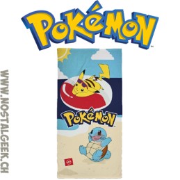 Cerdà Pokemon Serviette de Bain Premium Pikachu et Carapuce