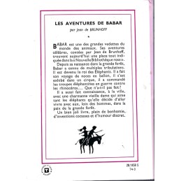 Les Aventures de Babar Livre d'occasion Bibliothèque Rose