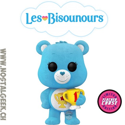 Funko Funko Pop Animation N°1203 Care Bear (Bisounours) Champ Bear "Groschampion" Chase Flocked Edition Limitée