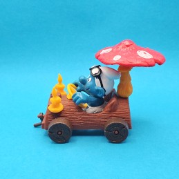 Schleich The Smurfs - Smurf in a mushroom Car second hand Figure (Loose)