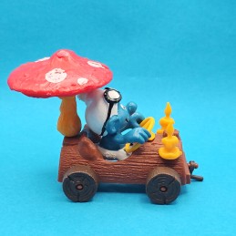 Schleich The Smurfs - Smurf in a mushroom Car second hand Figure (Loose)