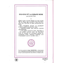 Oui-Oui et la Girafe rose Livre d'occasion Bibliothèque Rose