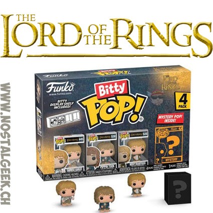 Funko Bitty Pop! Lord of the Rings Samwise Gamgee / Pippin Took / Merry Brandybuck / Mystery (4-Pack) Vinyl Figures