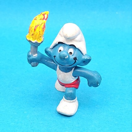 Schleich The Smurfs - Smurf carrying the flame second hand Figure (Loose)