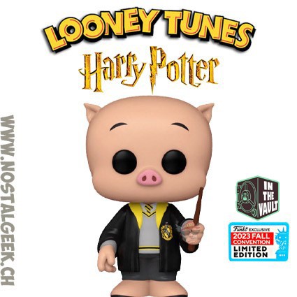 Funko Funko Pop N°1337 NYCC 2023 Looney Tunes X Harry Potter Porky Pig Hufflepuff Vaulted Edition Limitée