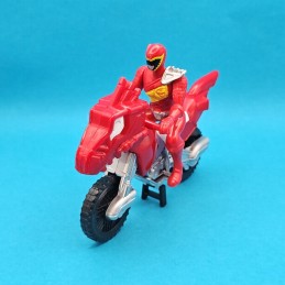 Bandai Power Rangers Dino Super Charge Red Ranger mit Motorrad gebrauchte Figur (Loose)