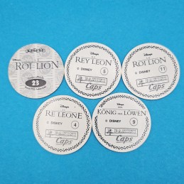 Lion King set of 5 second hand Pogs (Loose).