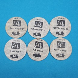 Pogman Lot von 6 gebrauchten Pogs (Loose)