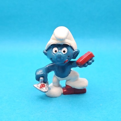 Schleich The Smurfs Bricklayer Smurf second hand Figure (Loose)