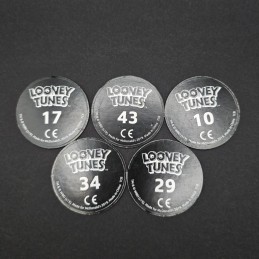 Looney Tunes Set of 5 second hand Pog (Loose) Lot 3