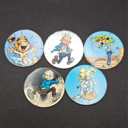 Spirou & Fantasio Set of 5 second hand Pog (Loose) Lot 3