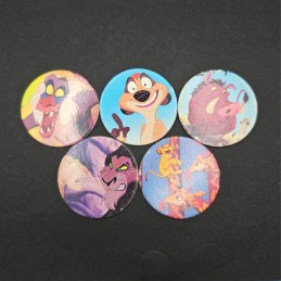 Lion King set of 5 second hand Pogs (Loose).