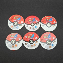 Pokemon Lot von 6 verschiedenen gebrauchten Pogs (Loose)