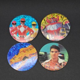 Power Rangers Set of 4 second hand Pog (Loose) set 23