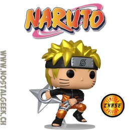 Funko Funko Pop N°1843 Naruto Shippuden Naruto Uzumaki (Metallic) Chase Edition Limitée