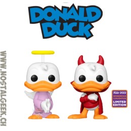 Funko Pop Wondrous Convention 2022 Donald Duck’s Shoulder Angel & Devil 2-Pack Exclusive Vinyl Figures