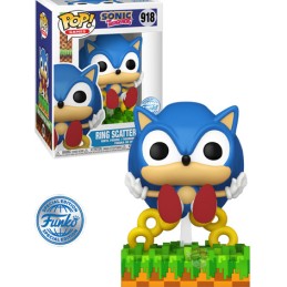 Funko Pop N°918 Sonic The Hedgehog Ring Scatter Sonic Exclusive Vinyl Figur