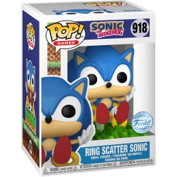 Funko Pop N°918 Sonic The Hedgehog Ring Scatter Sonic Exclusive Vinyl Figur