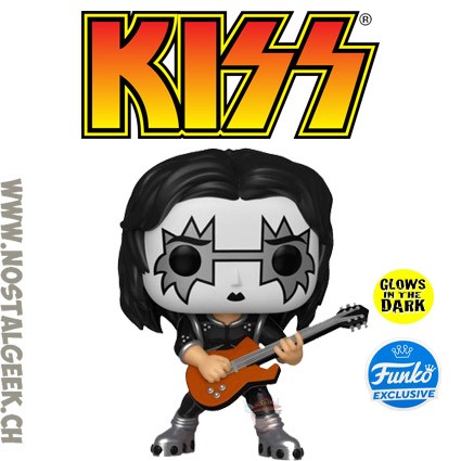 Funko Pop N°123 Rocks Kiss Ace Frehley The Spaceman Phosphorescent Edition Limitée