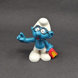 Schleich The Smurfs - Brainy Smurf with Book second hand Figure (Loose)