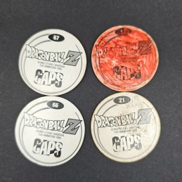 Dragon Ball Z Lot von 4 gebrauchten Pogs (Loose)