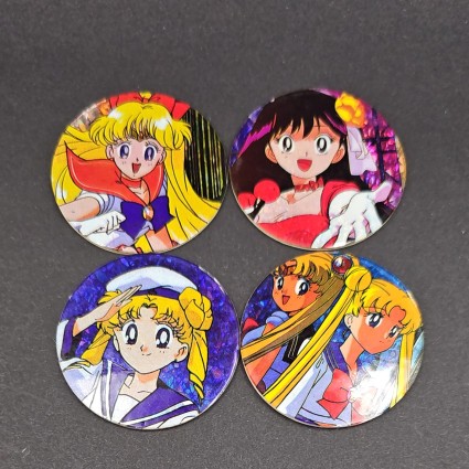 Sailor Moon Lot de 4 Pogs d'occasion (Loose)